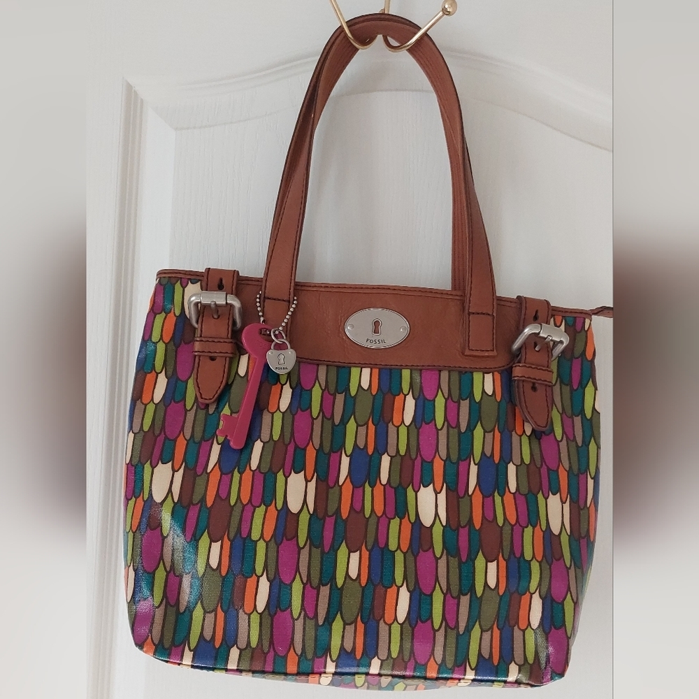 Fossil multicolored purse